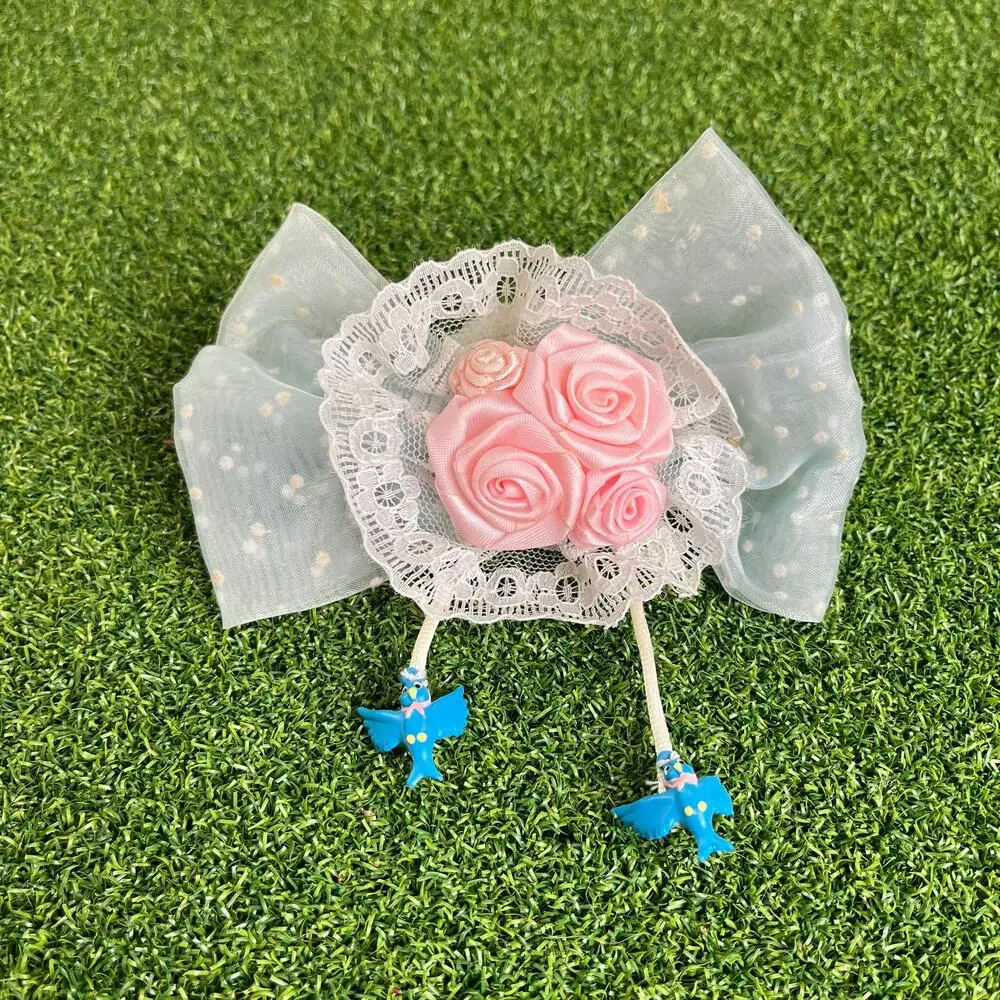 Vintage Rose Layer Lace Hair Tie Bow